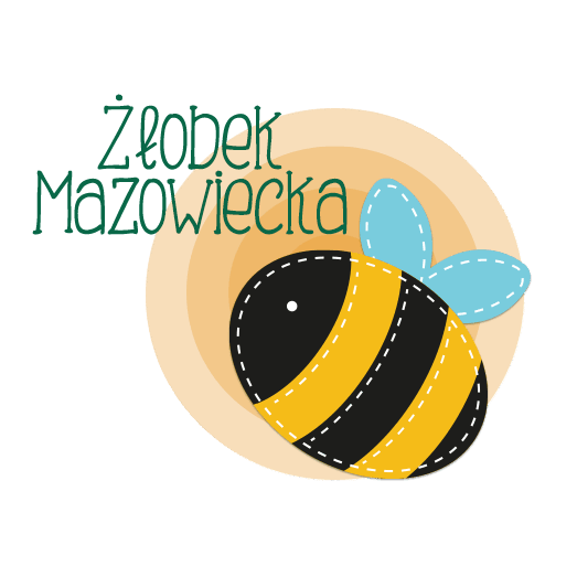 logo żłobka Mazowiecka z grafiką pszczoły